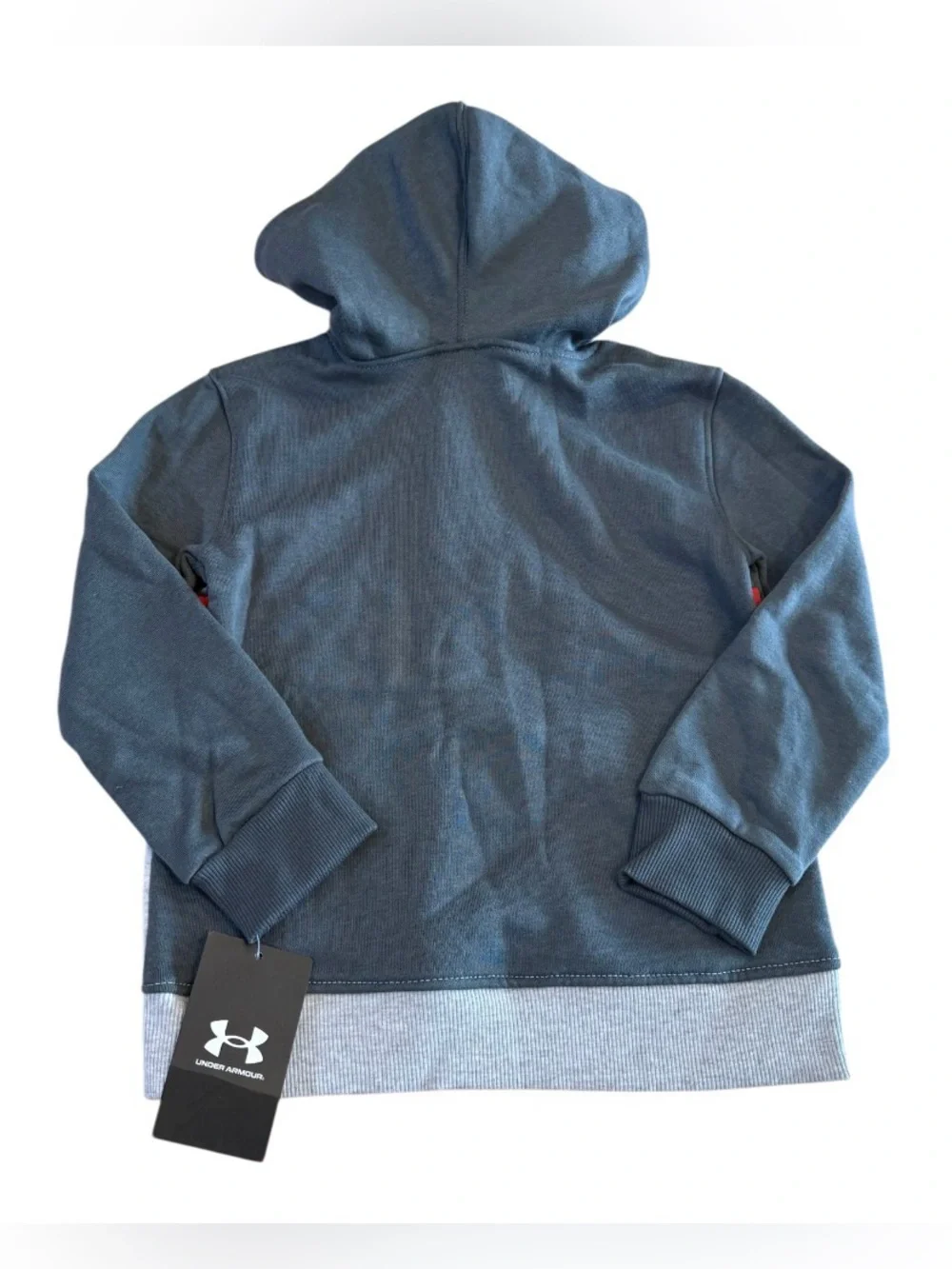 NWT Under Armour Boys 4 2 Piece Hoodie Jogger Set Pitch Gray Red MSRP $48